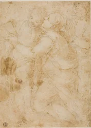 祈りの中の 3 人の若者