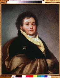 ヴァシーリー・ムーシン・プーシキン・ブルース伯爵の肖像 (ムーシン・プーシキン・ブルース) (1773-1836) (ヴァシーリー・ムーシン・プーシキン・ブルース伯爵の肖像)。 オレステ・アダモビッチ・キプレンスキー（キプレンスキー）（1782-1836）による絵画、キャンバスに油彩