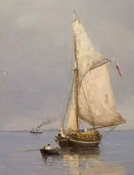 Oscar Kleineh (1846-1919)、フィンランドによる夏の港の休日
