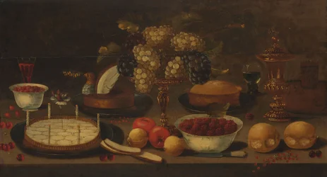 宴の静物》1620-1650年頃（油彩・パネル）