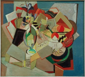 アイリスとオレンジのコンポジション