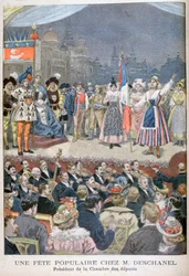 フランス大統領、ポールデシャネルに人気の祭典。1900年。