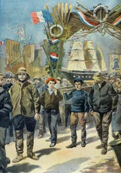 1898年、パインポールでのアイスランド人の大赦（エングレーヴィング）