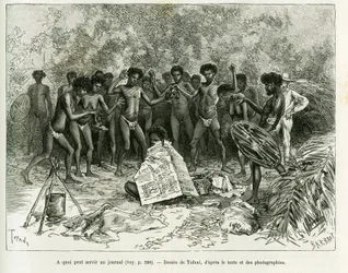 新聞って何に使うの？トファーニが描いた「Chez les cannibales, Voyage dans le nord-est de l