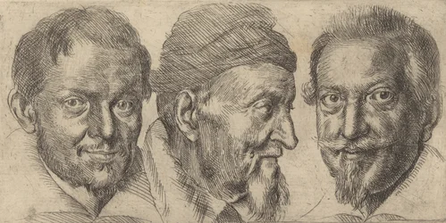おそらくカミロ・グラフィック、エルコレ・ペデモンテ、アントニを表す3つの肖像画. 1620-30。
