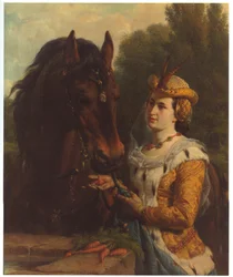 彼女の馬とバイエルンのハコバ