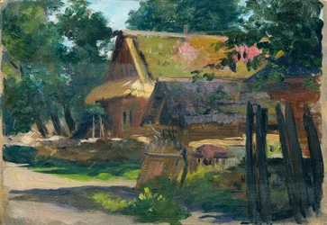 茅葺き小屋 2棟