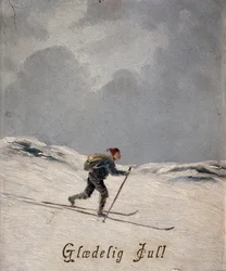 スキーヤー (メリー クリスマス)、1880 年頃
