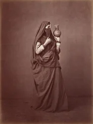 エジプト女性の肖像,c.1870年（写真）