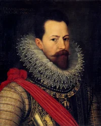 パルマ公爵、オランダ総督（1545-1592）、コンドッティエール・アレキサンダー（アレッサンドロ）・ファルネーゼの肖像 オクタヴィウス・ヴァン・ヴェーン（またはヴェーニウス、ヴェニウス）（1556-1629）による絵画 1585年頃 Sun.0.58 X 0.48 m ブリュッセル王立美術館