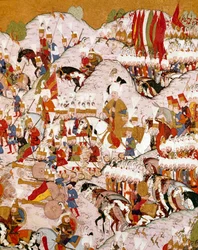 1526年8月29日のモハックスの戦いを表現したもの、詳細（ミニチュア