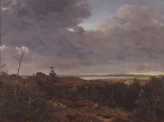 北ジーランドのティスヴィルデの森から見たフレデリクスヴァークの眺め