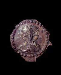 キリストへの祝福（メダイヨンのレリーフ、5～6世紀
