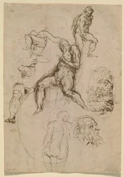 サローネデルマッジョールコンシリオ、ヴェネツィアのドゥカーレ宮殿での絵画のための研究シート、1578年頃