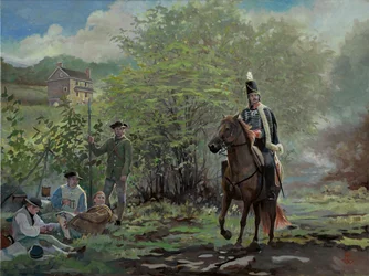 Pulaski at Battle of Brandywine, 2018（キャンバスに油彩）