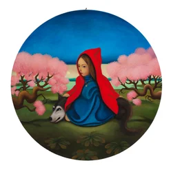 Le Petit Chaperon Rouge, 2019（木製パネルに油彩）
