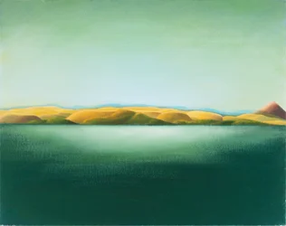 Paysage n°2, 2015（ウッドパネルに油彩）