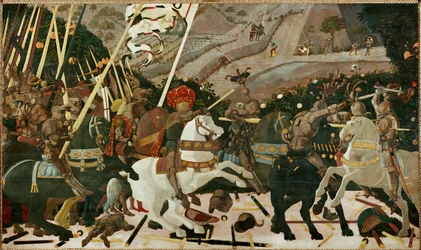 1432年サン・ロマーノの戦い（ポプラ材にエッグテンペラ）
