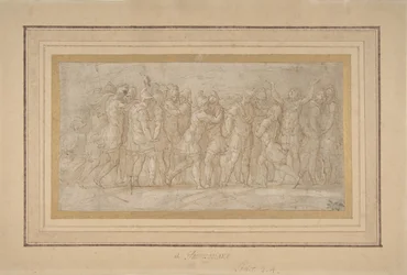 勝利の後に祝うローマまたはギリシャの戦士、1503-40。