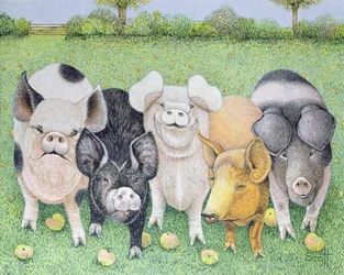 コーラスライン（キャンバスにアクリル画）