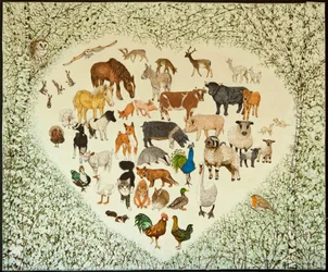 At the Heart of It All, 2013（アクリル、キャラコ）