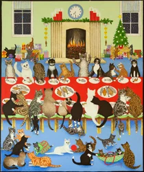 Getting Together, 2012（アクリル、キャラコ）