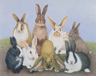 ウィ・アー・オール・イヤーズ（油彩・板）