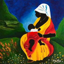 母性」2019年（木にアクリル