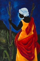 さとうきび畑へ、2013年（アクリル、キャンバス