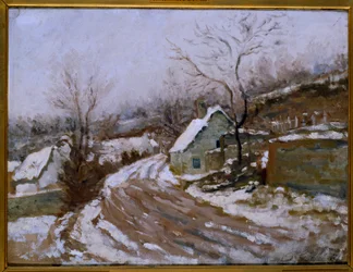 オーヴェル・シュル・オワーズの旧道 ポール・ヴァン・リッセル（1826-1909）画 1881年 日 0.4x0.54 m パリ、オルセー美術館