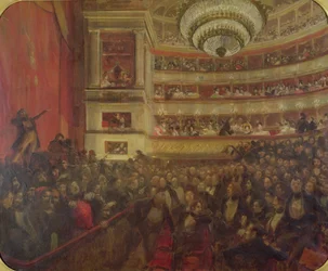 1830年、ビクターユーゴー（1802-85）による「ヘルナニ」の演奏、1902年頃