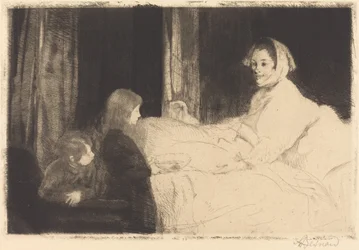 病気の母親、1889年。
