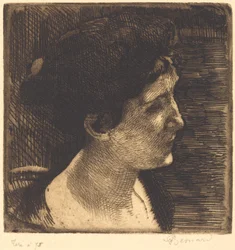 フルプロファイルの女性 グランドプロファイルドファム、1892年。