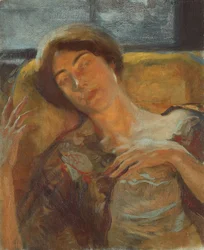 女性の頭、1890年頃