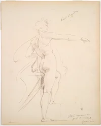Marsyas recto、Face in Profile verso、1860年代後半のアポロの研究。