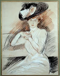 マダム・ヘレウドローイング ポール・ヘレウ（1859-1927） 20世紀バイヨンヌ、ボナール美術館