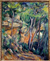 黒い城の公園で。ポール・セザンヌ（1839-1906）による絵画、1900年。油彩、0,92 x 0,73 m。パリ、オランジュリー美術館