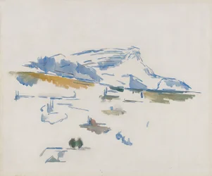 サント＝ヴィクトワール山、ローヴの眺め 1904年頃（油彩・カンヴァス）