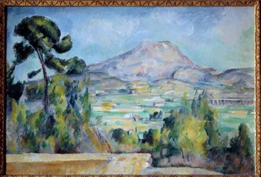 La montagne sainte Victoire ポール・セザンヌ（1839-1906）の絵画 1887-1890日 0,65x0,92 m パリ、オルセー美術館 - サント・ヴィクトワール山。ポール・セザンヌ（1839-1906）の絵画