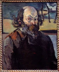 ポール・セザンヌ（1839-1906）の自画像の絵 1873-1876 Sun.0,64x0,53 m パリ、オルセー美術館 - 自画像。ポール・セザンヌ(1839-1906)の絵画