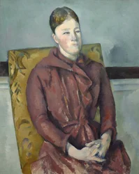 セザンヌ夫人、黄色い椅子、1888-90年