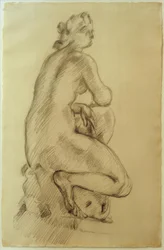 P.Cézanne、Kauernde Venus