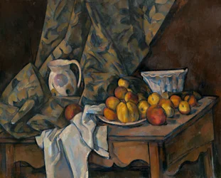 リンゴと桃のある静物、c。 1905年。