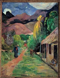 タヒチの街並み ポール・ゴーギャン（1848-1903）の絵画 1891年 トレド美術館蔵