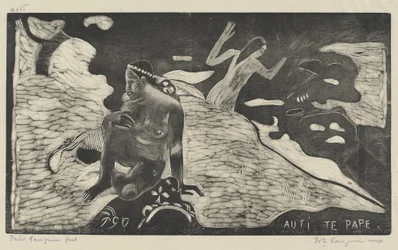 川での Auti te Pape の女性、1894 年 1895 年。