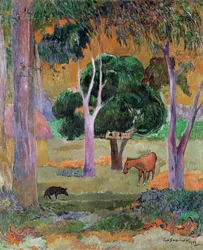 ドミニカの風景、または豚と馬のいる風景、1903