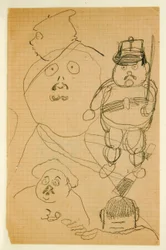 1889-90年の若いジャックブーケのために制作されたドローイングのアルバムからのドローイング