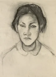 タヒチ人女性の頭部