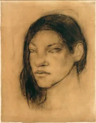 タヒチの女性の肖像画