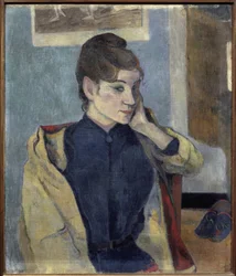 マドレーヌ・ベルナール（1871-1895）の肖像 - ポール・ゴーギャン（1848-1903）の絵画、油彩、キャンバス、72x58 cm